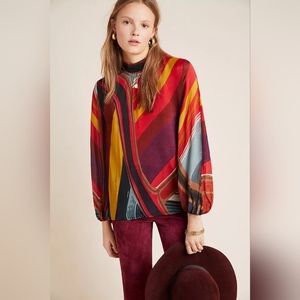 Anthropologie Crisanta Mock Neck Blouse- XS